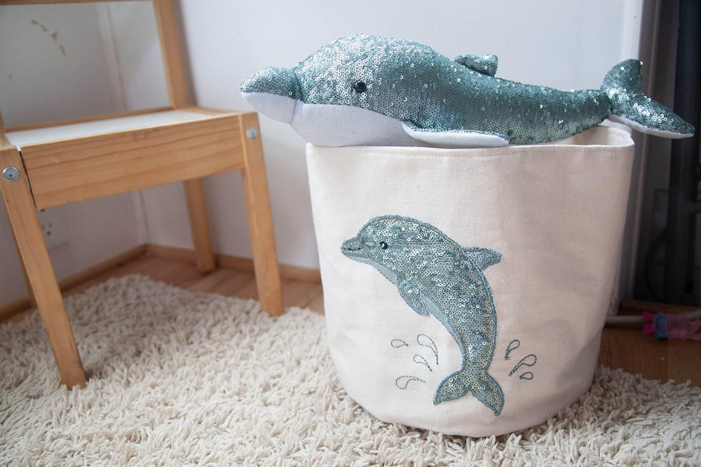 MON AMI dolphin design bin ideal for toy or clothing storage in a child's room