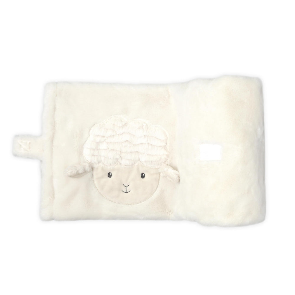 MON AMI Lamb Face Baby Blanket with plush lamb design for cozy nursery moments.