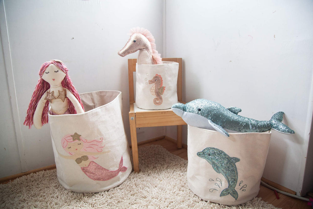 MON AMI nursery bin pairs soft materials with sturdy structure for everyday use