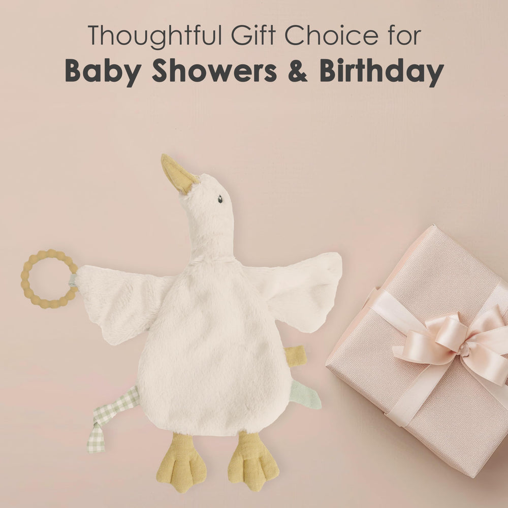 Newborn gift-ready MON AMI PRU Goose Teether Lovie suitable for babies
