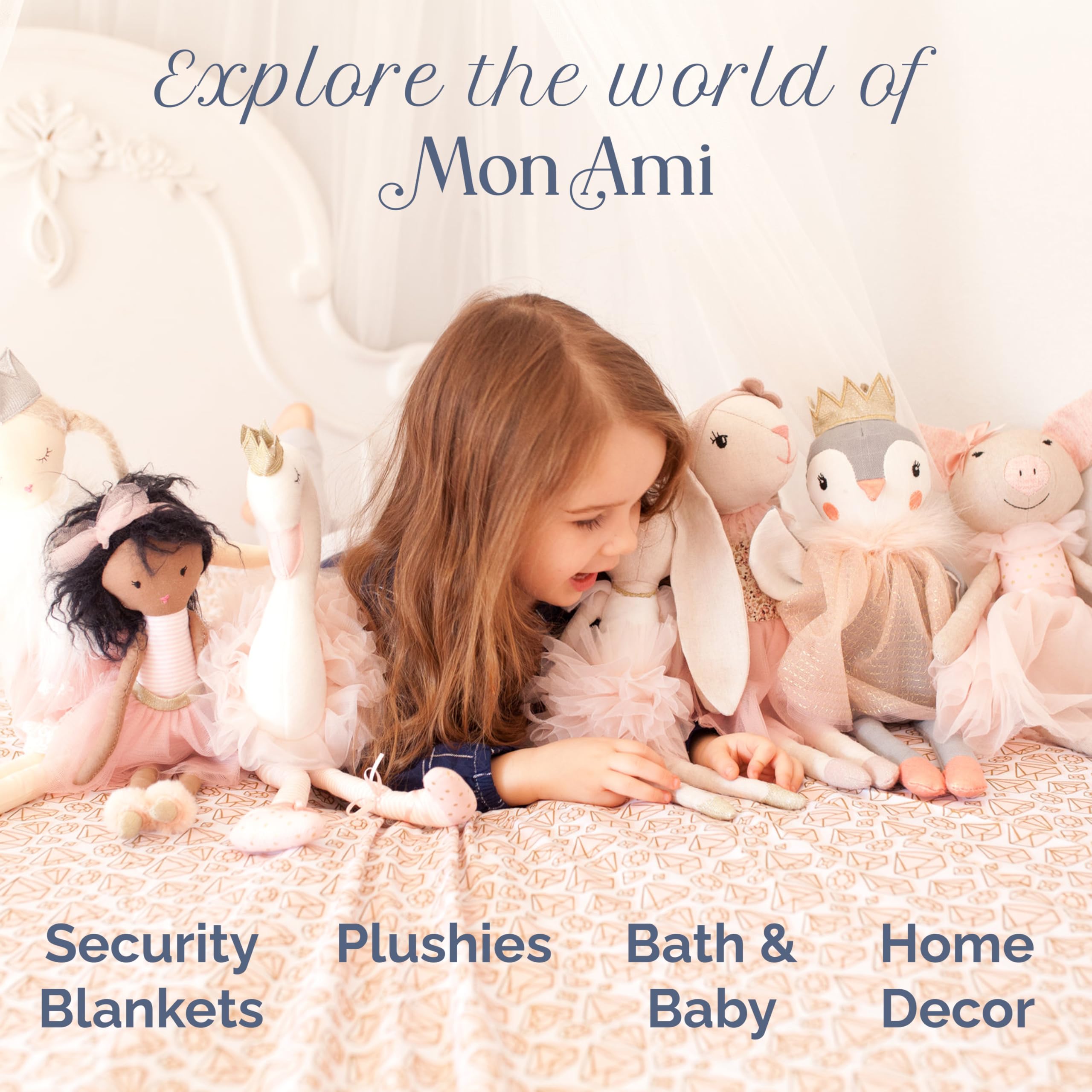 MON AMI Rosie makes a thoughtful newborn gift for nurseries and celebrations.
