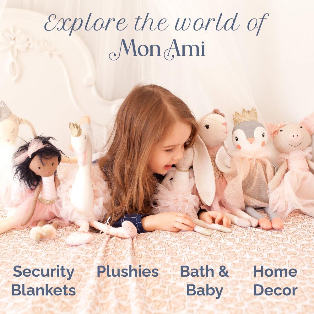 MON AMI Rosie makes a thoughtful newborn gift for nurseries and celebrations.
