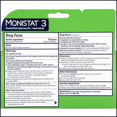 Monistat 3 Day prefilled applicators arranged for use