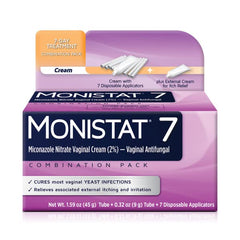 Monistat 7-Day cream tube ready for fast itch relief