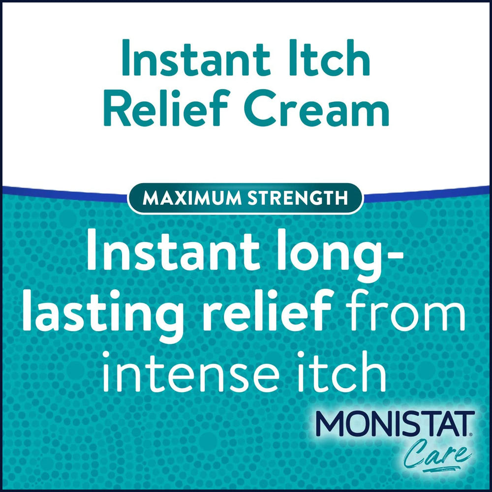 Monistat Aloe Vera relief blend image highlights soothing ingredients for irritation.