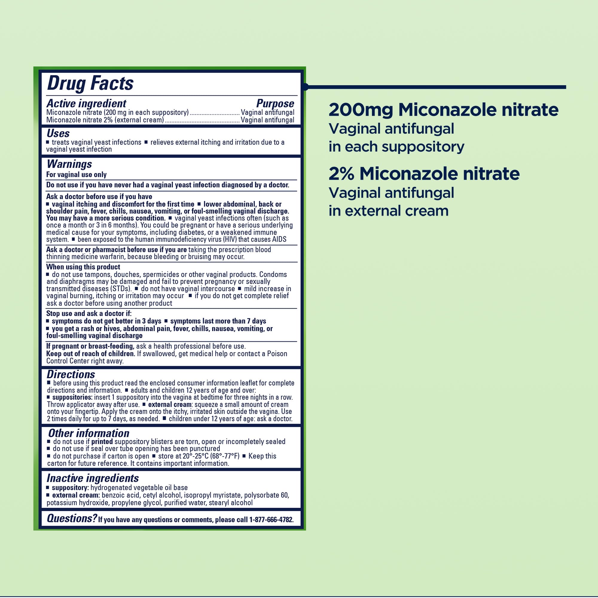 Monistat at-home yeast infection relief kit ready to use.
