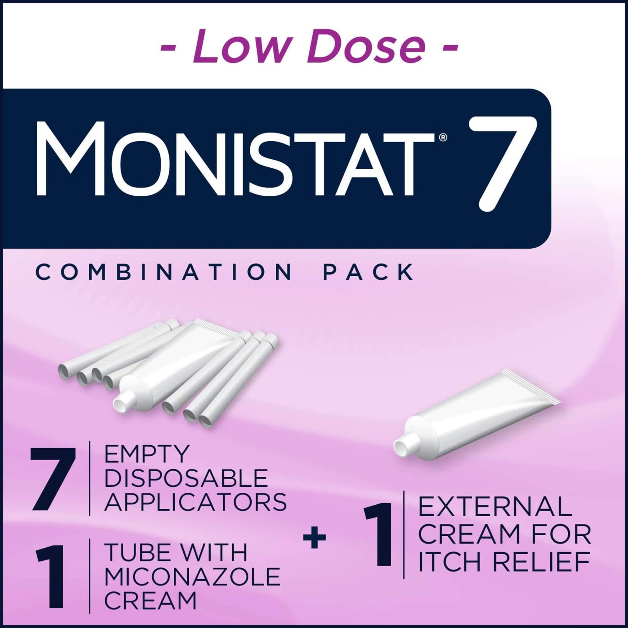 Monistat combo pack front view displaying all included items.