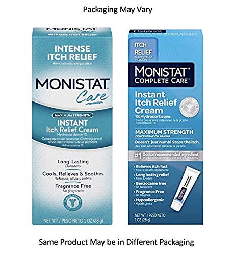 Monistat easy-use routine image suggests relief morning and night.
