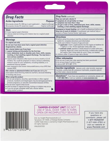 Monistat therapy kit full view for quick setup