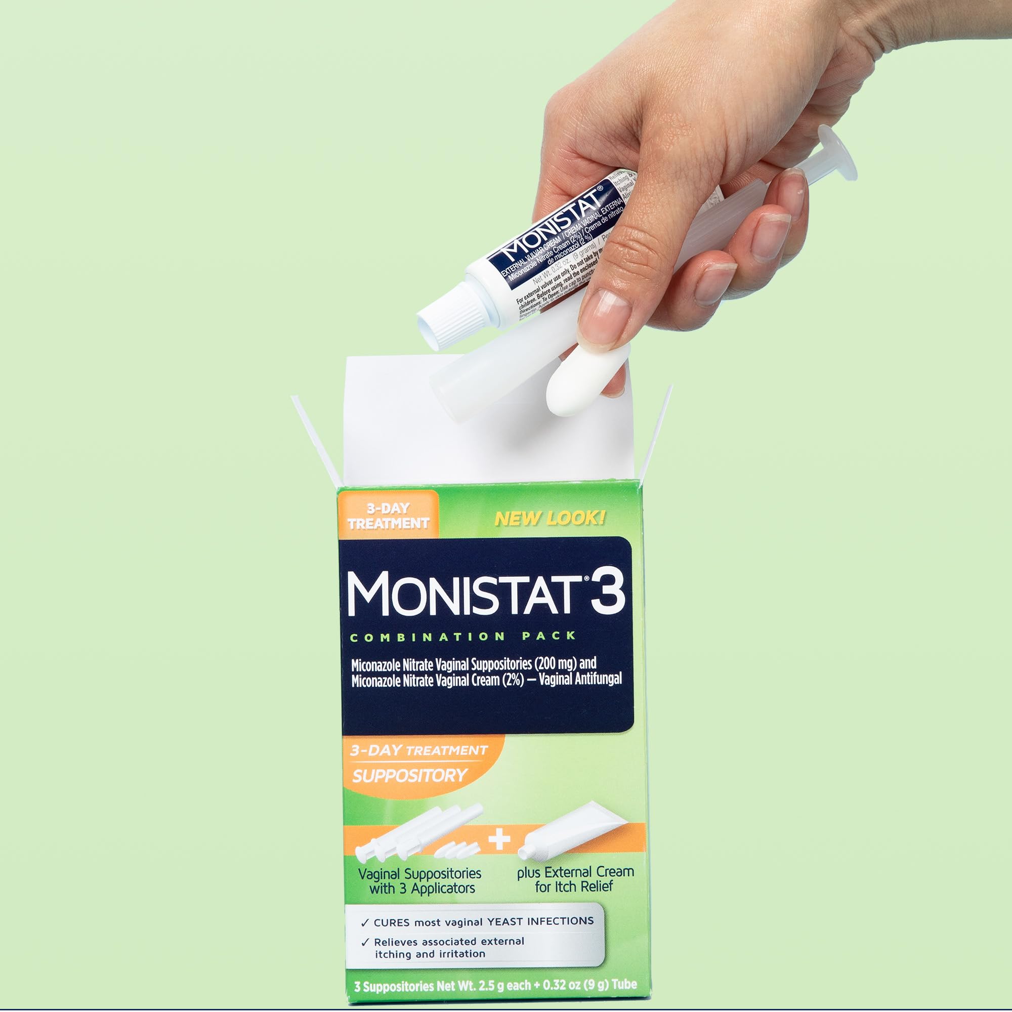 Monistat gynecologist-recommended brand logo indicating trusted OTC yeast care.
