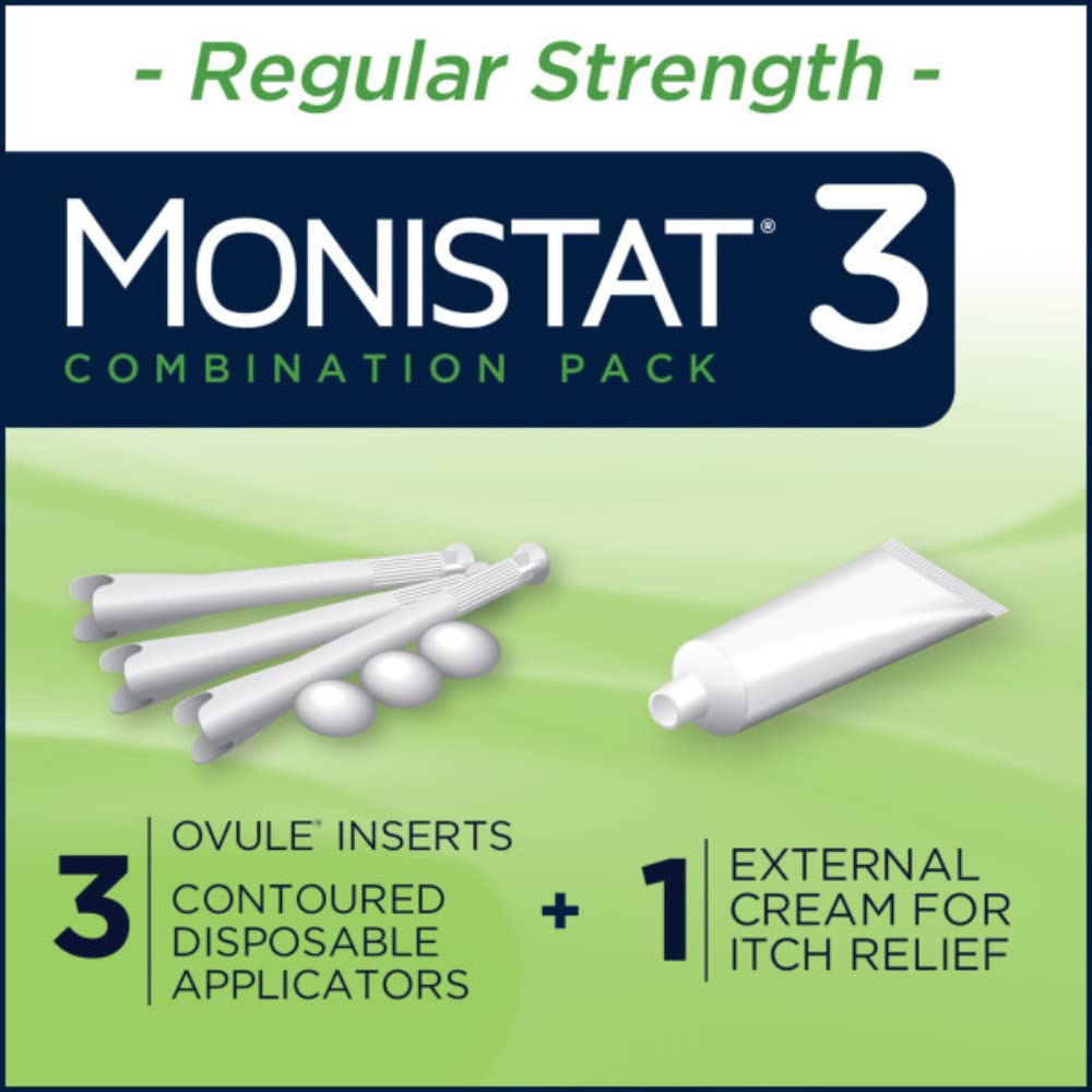 Monistat night-time ovule inserts for fast, localized symptom relief.