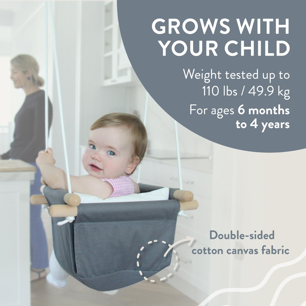Monkey & Mouse baby swing quick setup with included hardware for easy installation.