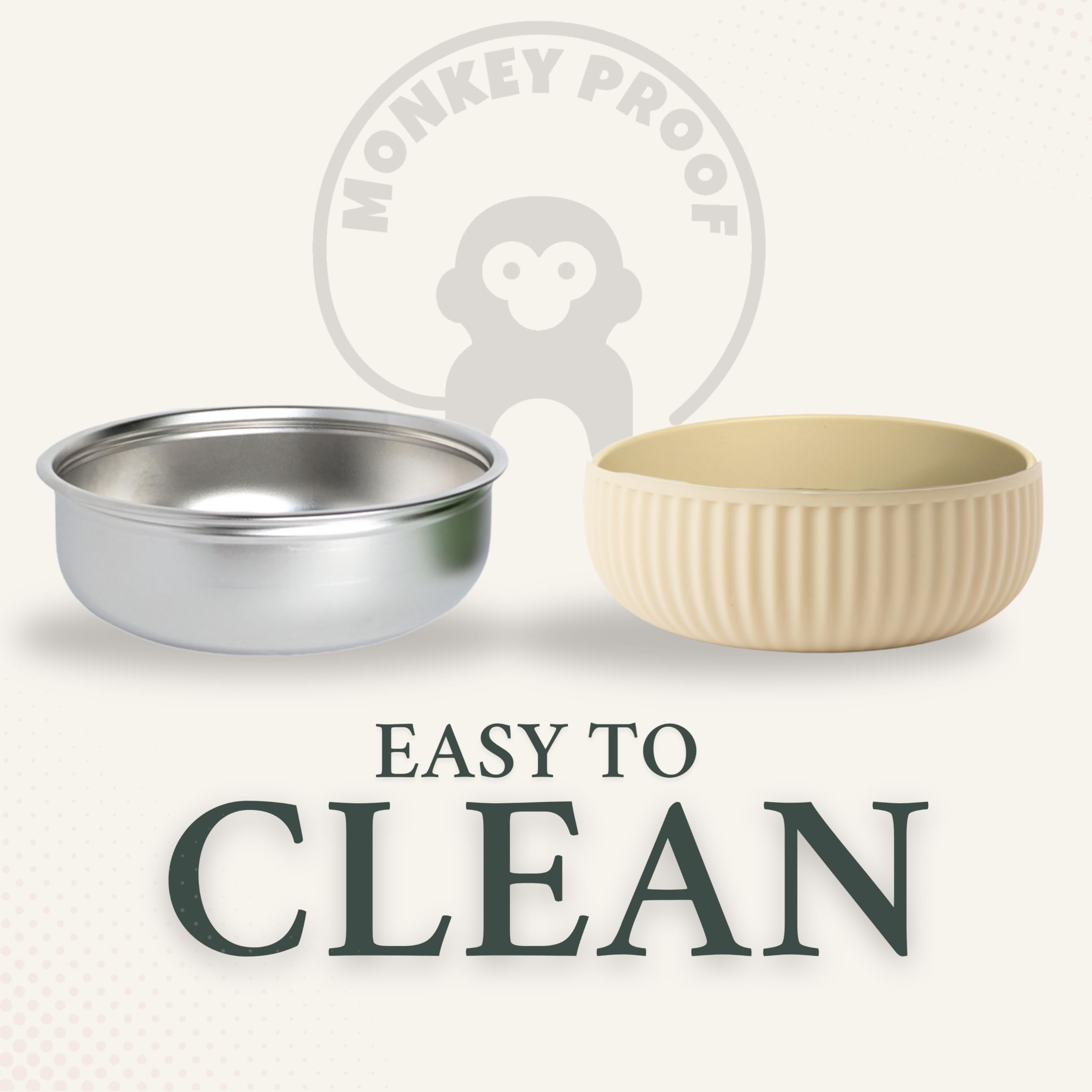 Monkey Proof set of four bowls suited for siblings and shared meals.