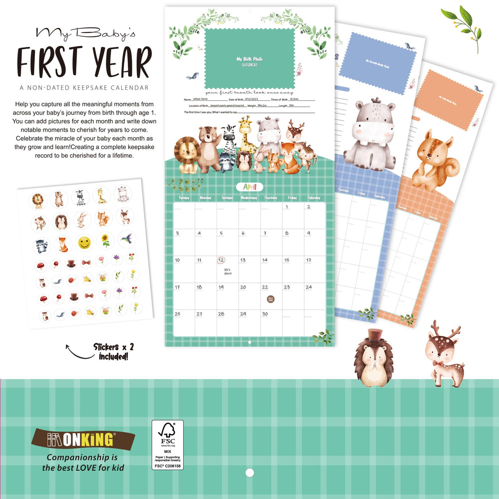 Monking baby shower gift packaging presents a ready-to-give keepsake