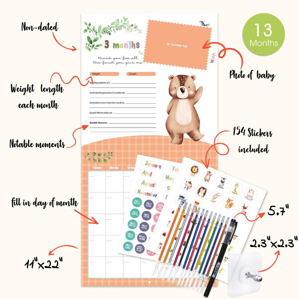 Monking Bright Day 86-piece sticker set to mark milestones.