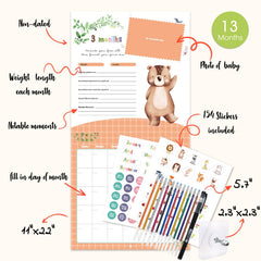 Monking Bright Day 86-piece sticker set to mark milestones.