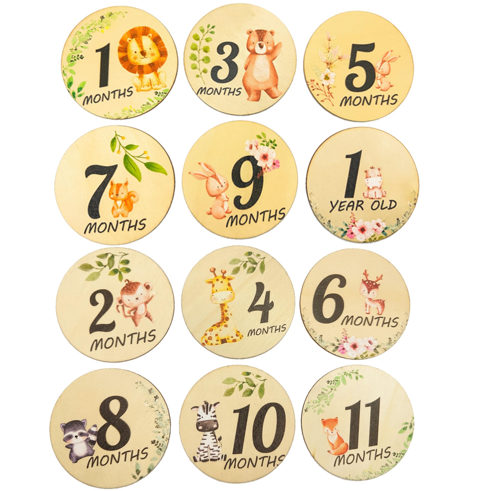 Monking durable wooden milestone cards withstand year-long display