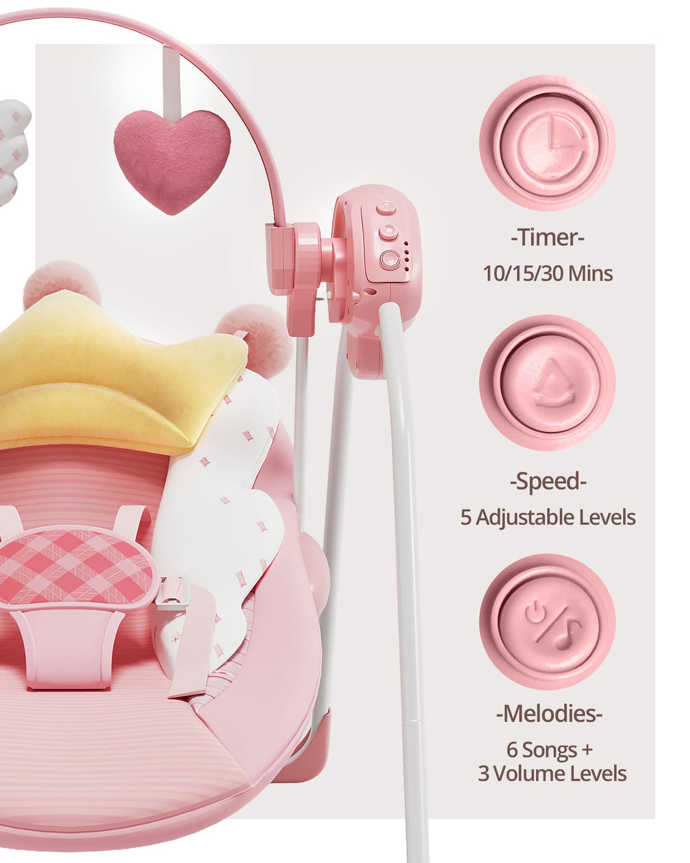 Monniebaby lightweight design makes moving around the home easy.
