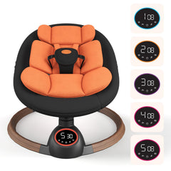 Monniebaby swing with Bluetooth control panel for easy operation.