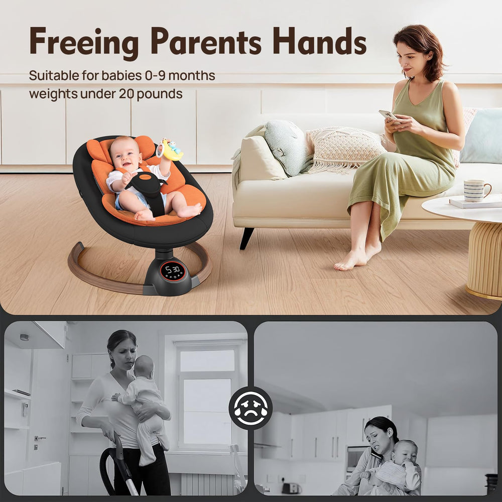 Monniebaby indoor-outdoor swing supports versatile placement.