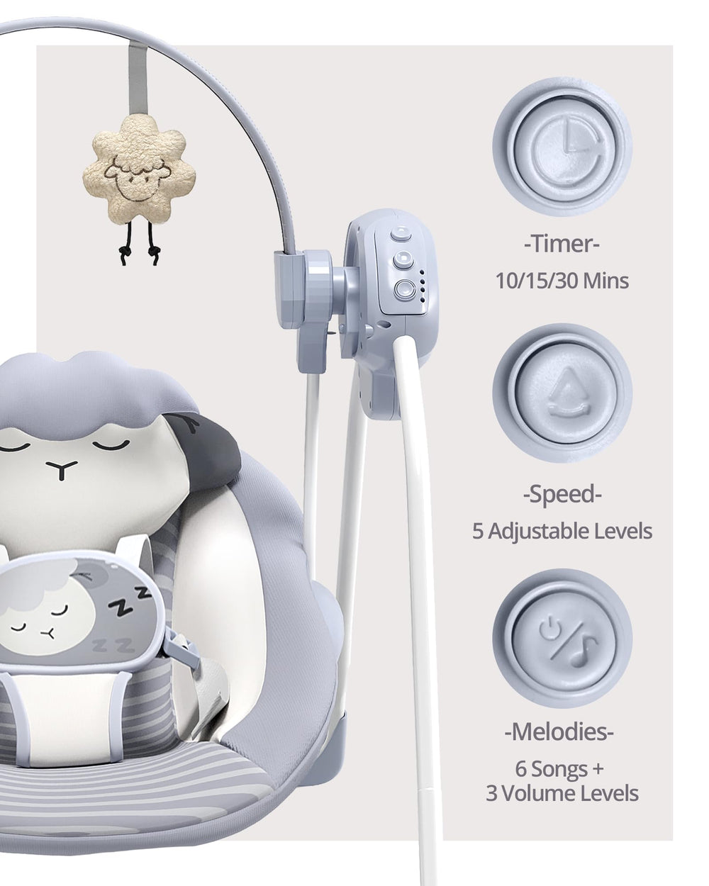 Monniebaby is lightweight and portable for room-to-room use.