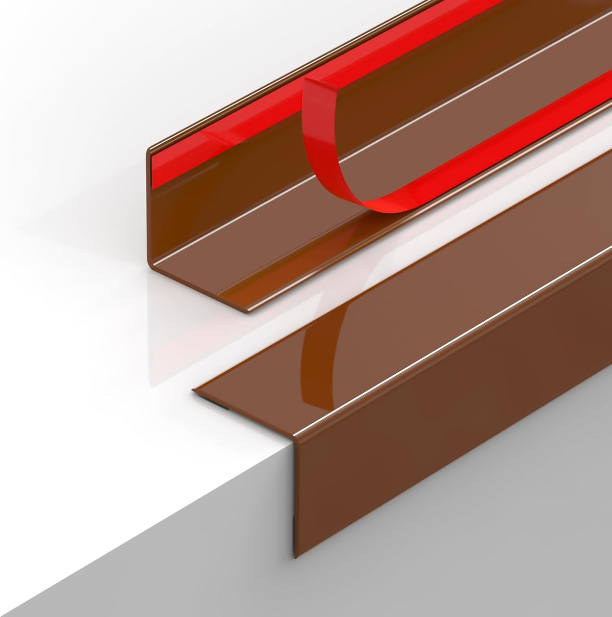 MONOID 2PCS wall corner protectors in brown provide durable edge protection.
