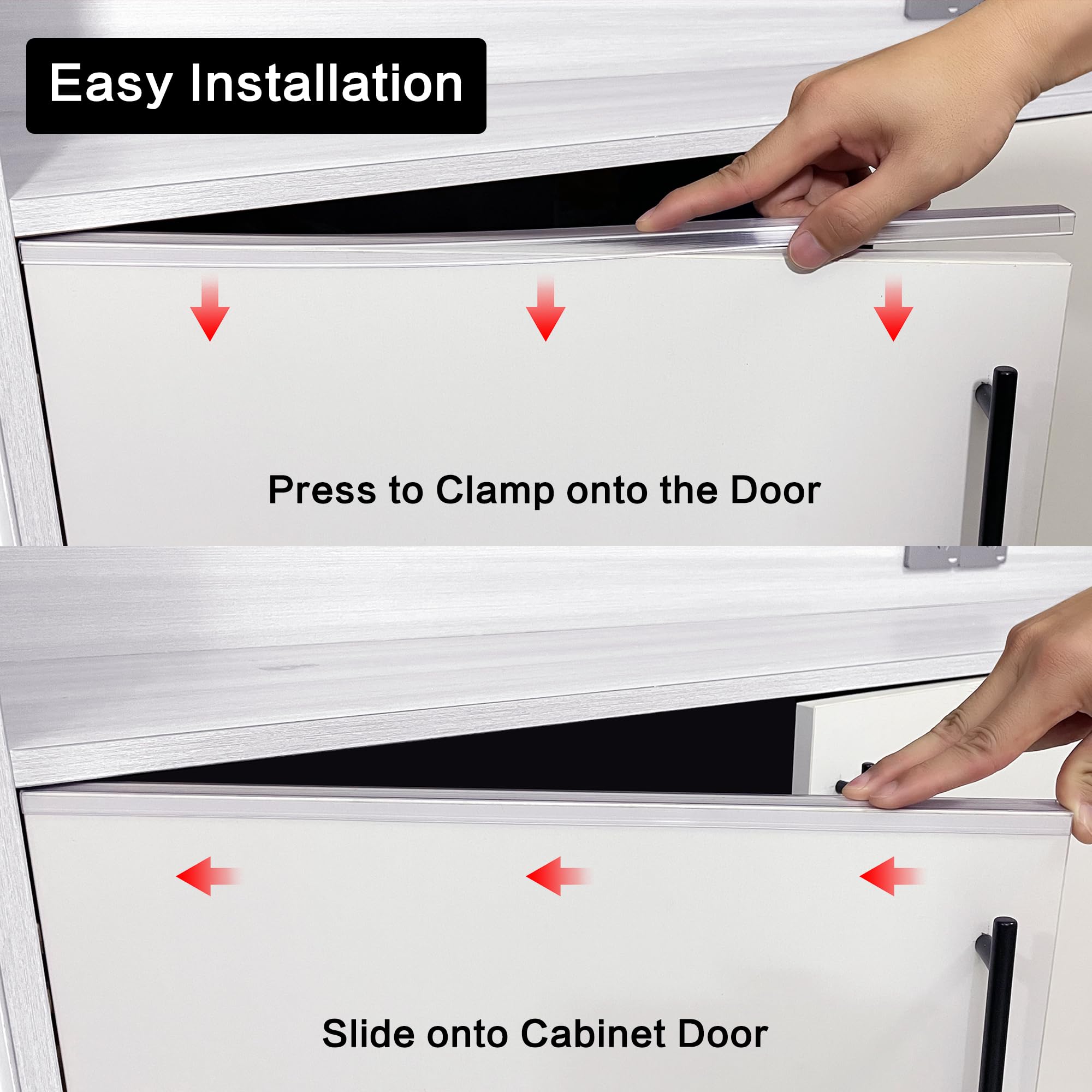 MONOID door edge protector, clear shield that reduces impact on frequent doors.