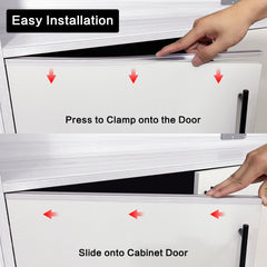 MONOID door edge protector, clear shield that reduces impact on frequent doors.