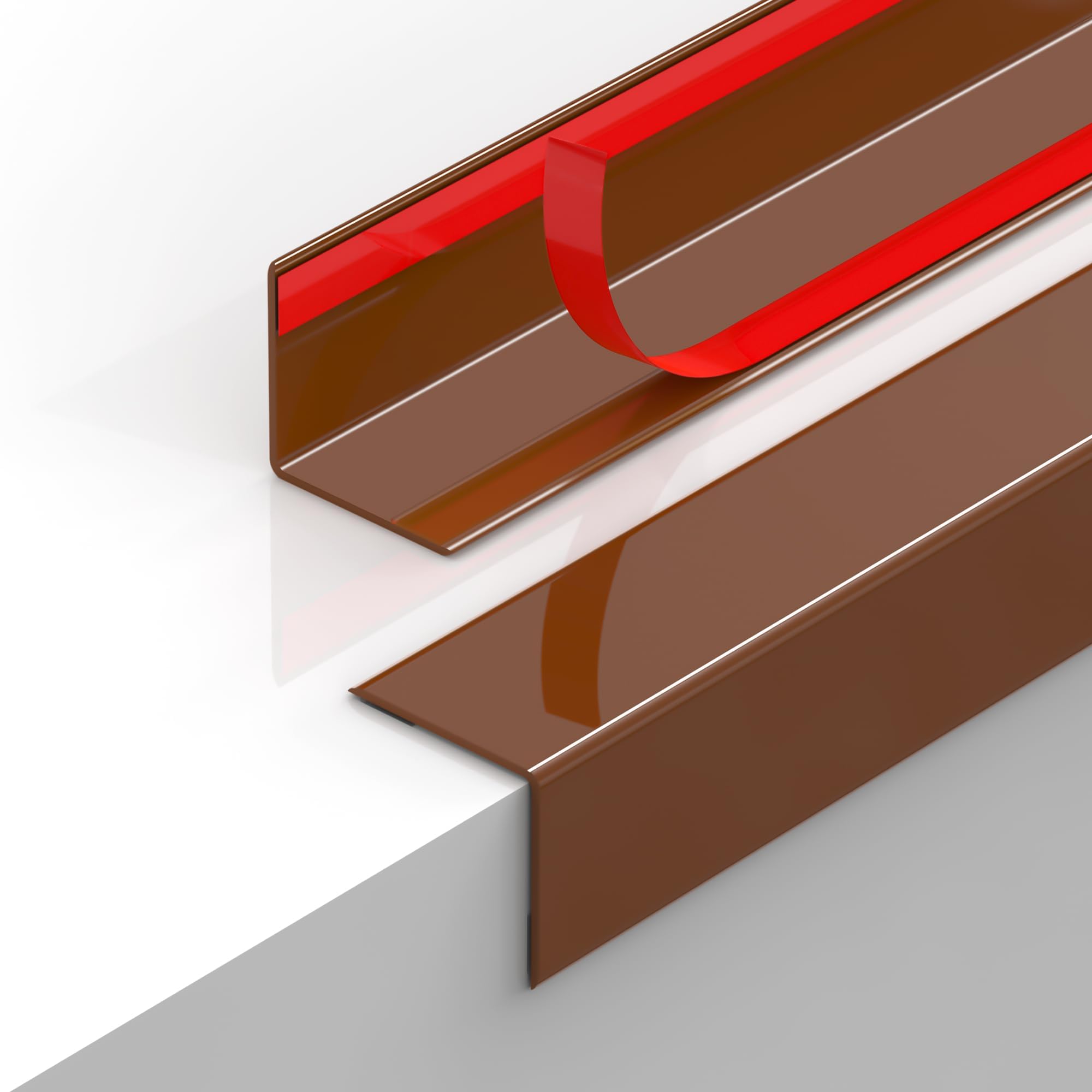 MONOID packaging displays brown corner protectors ready for use.