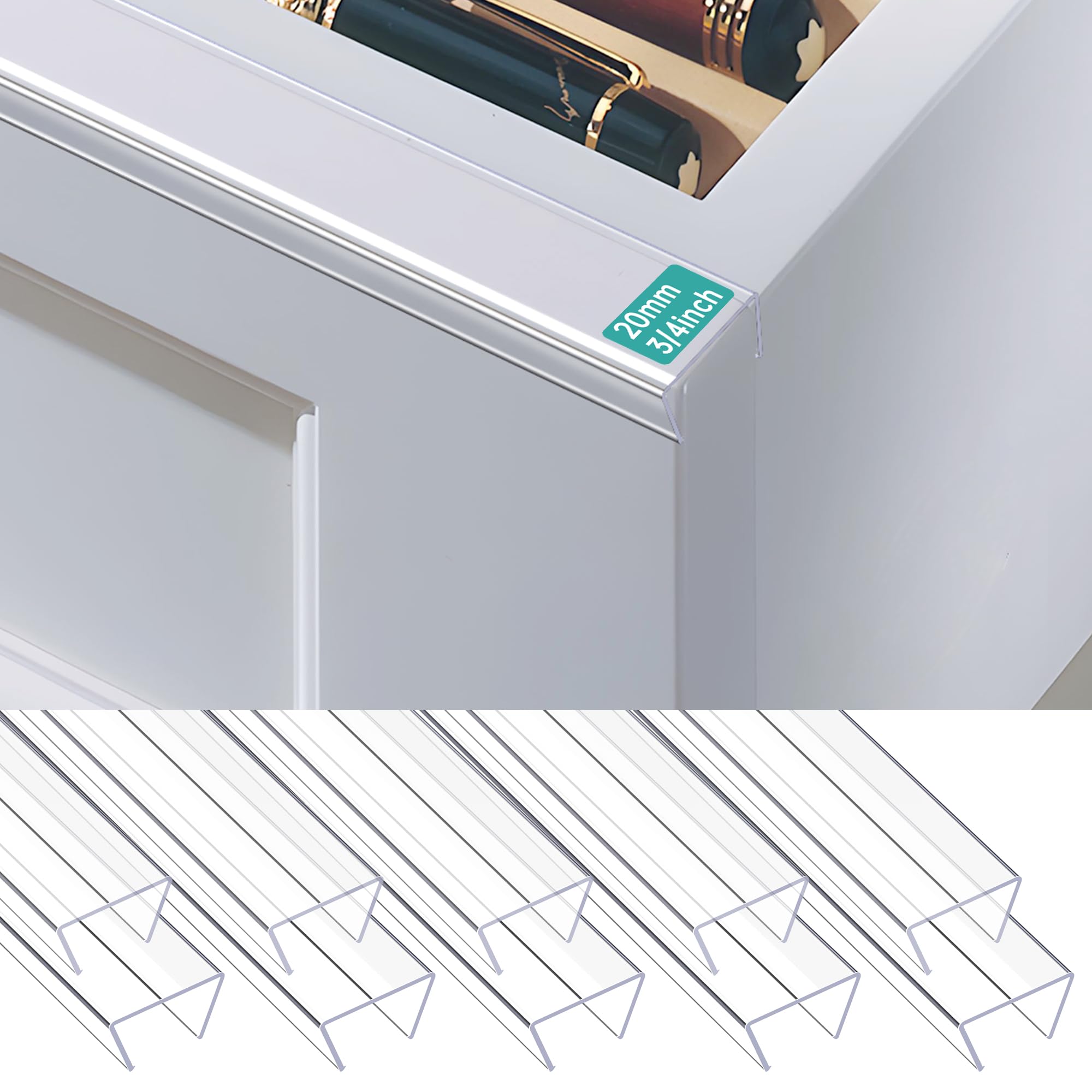 MONOID protects door edges and shelves with unobtrusive, transparent coverage.