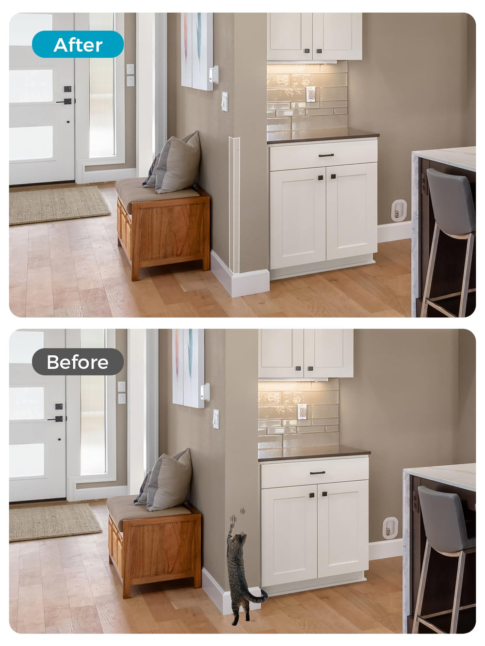 MONOID versatile application across walls, tables, and corners for safer spaces