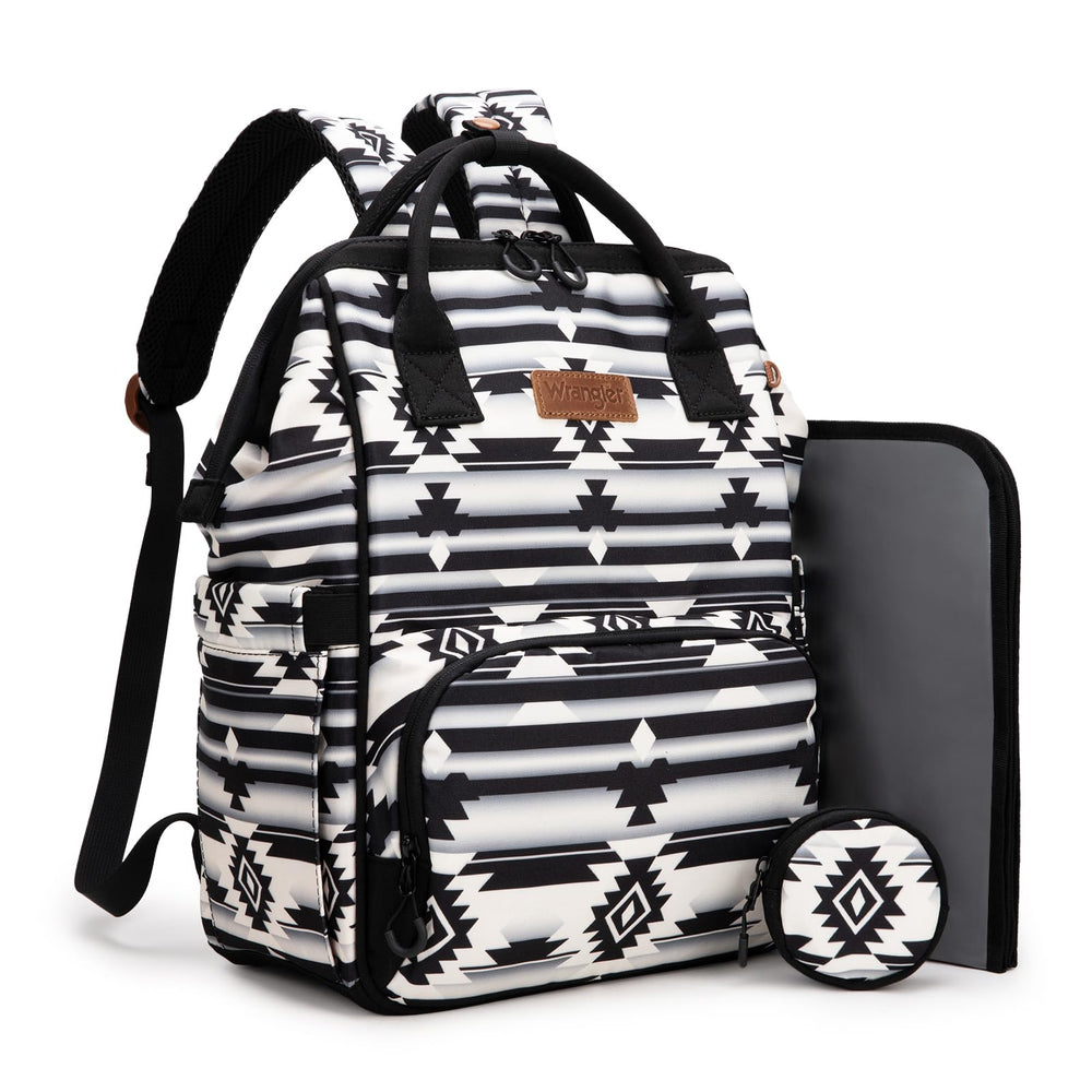 Montana West Wrangler diaper bag backpack with aztec pattern for stylish mom on the go