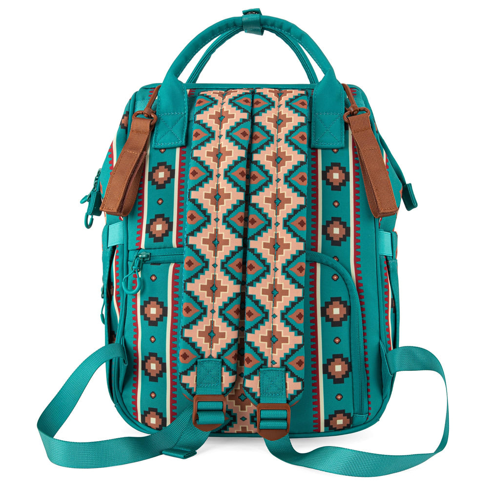 Top handle option on Montana West Wrangler diaper bag for grab-and-go use