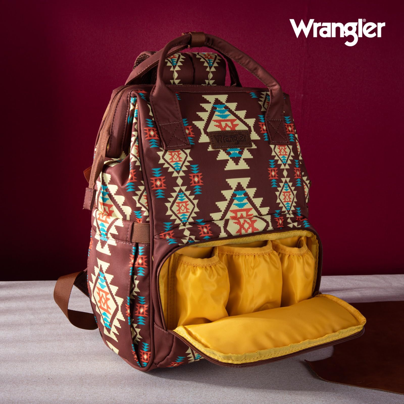 Montana West Wrangler waterproof insulated pockets protect liquids and snacks.