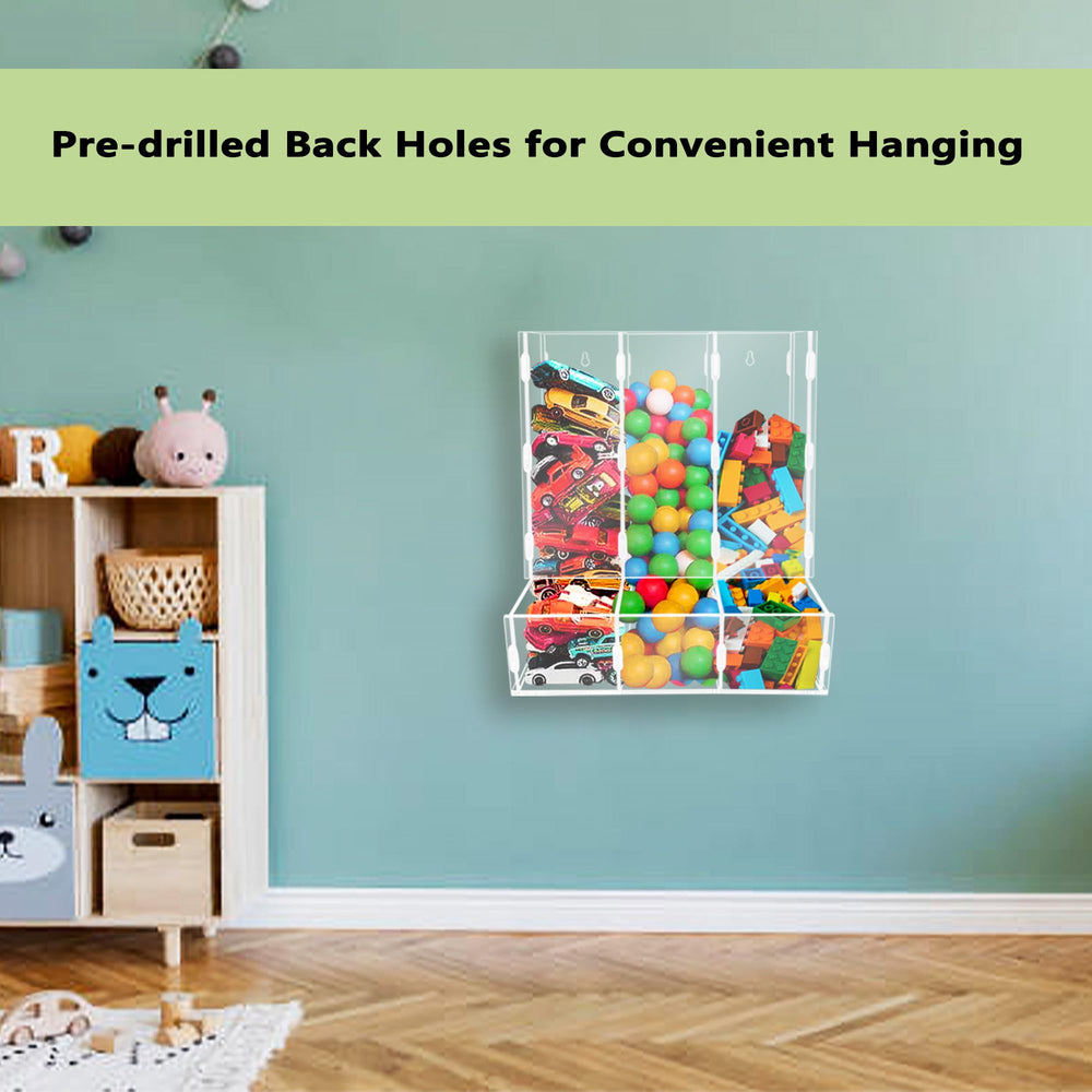 Montex acrylic wall toy dispenser versatile storage for playroom and classroom items