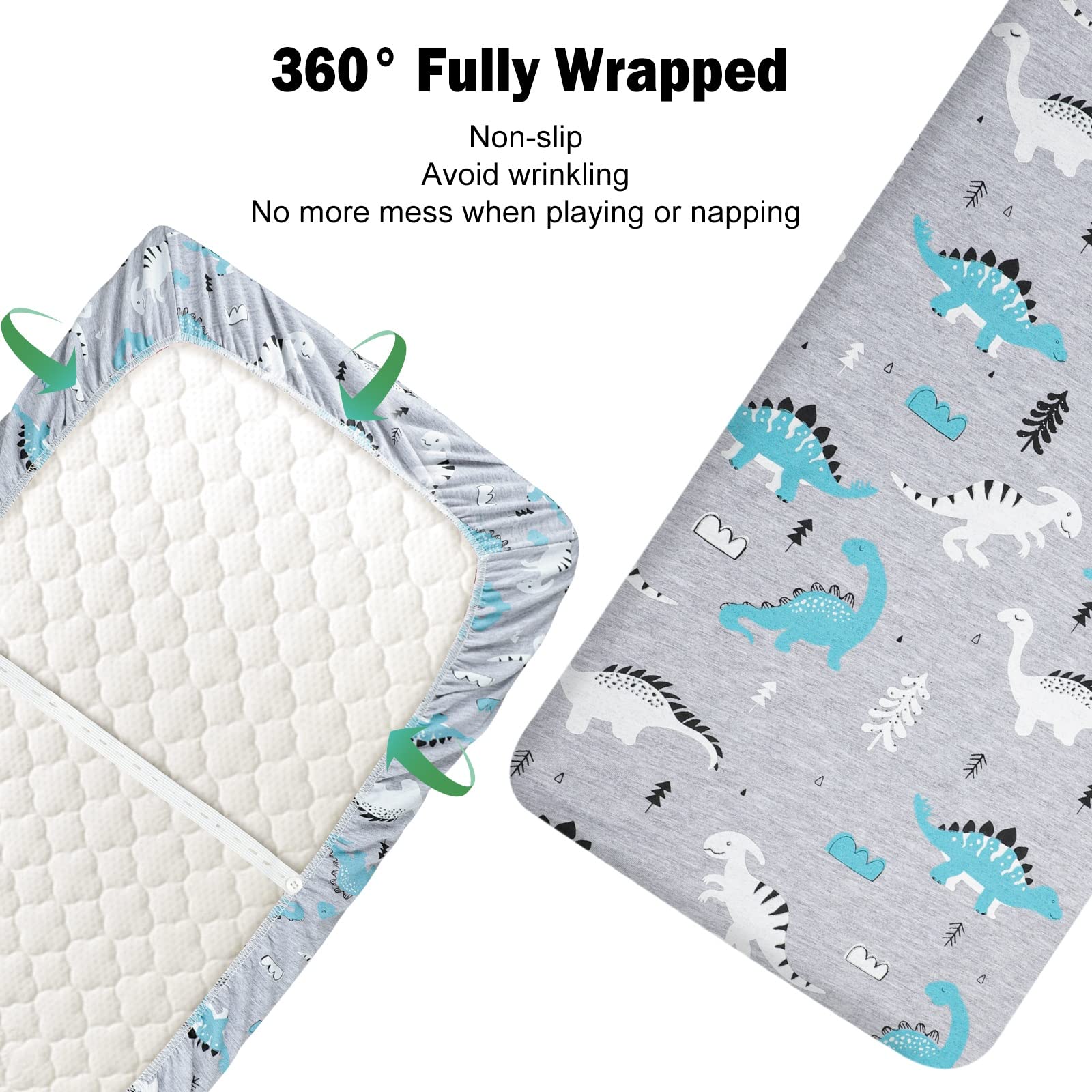 MooMoo Baby elastic-bound bassinet sheet stays in place for a secure fit.