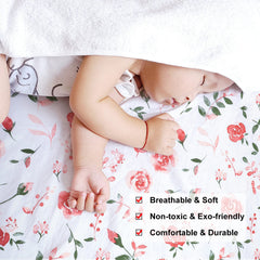 MooMoo Baby gender-neutral nursery sheets fit various bassinet shapes.