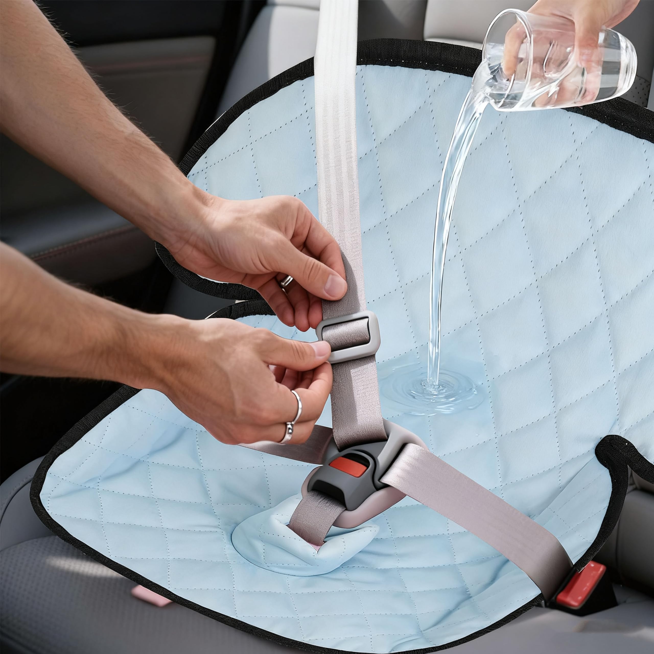 MOOB waterproof car seat protector with plush velvet top for comfort and protection