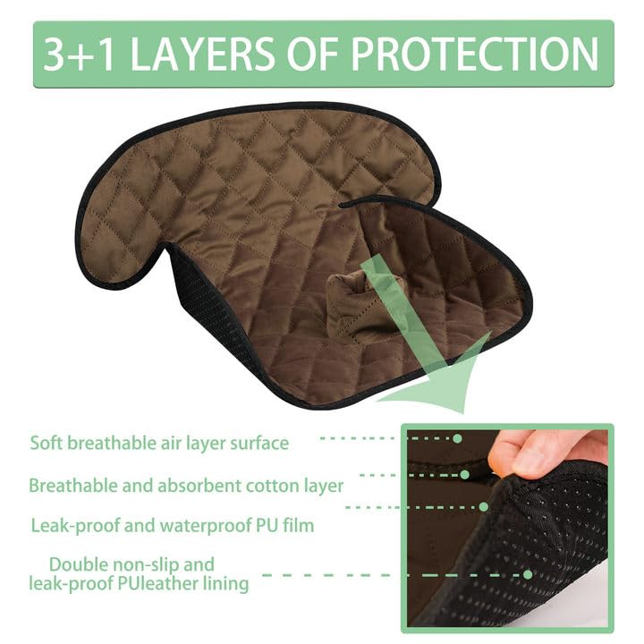 MOOB car seat protector with waterproof back layer keeps spills contained.