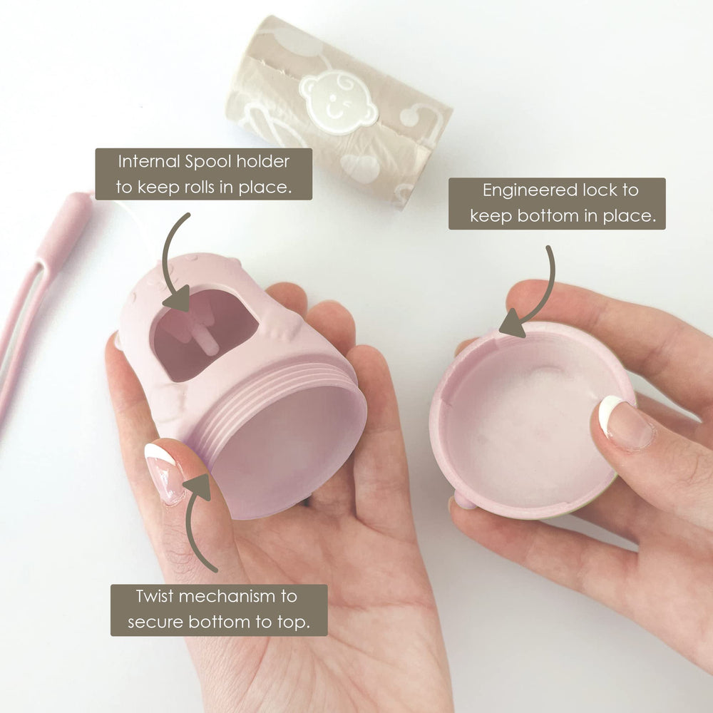 Moodie 15 unscented baby poop bags on roll for mess-free disposal
