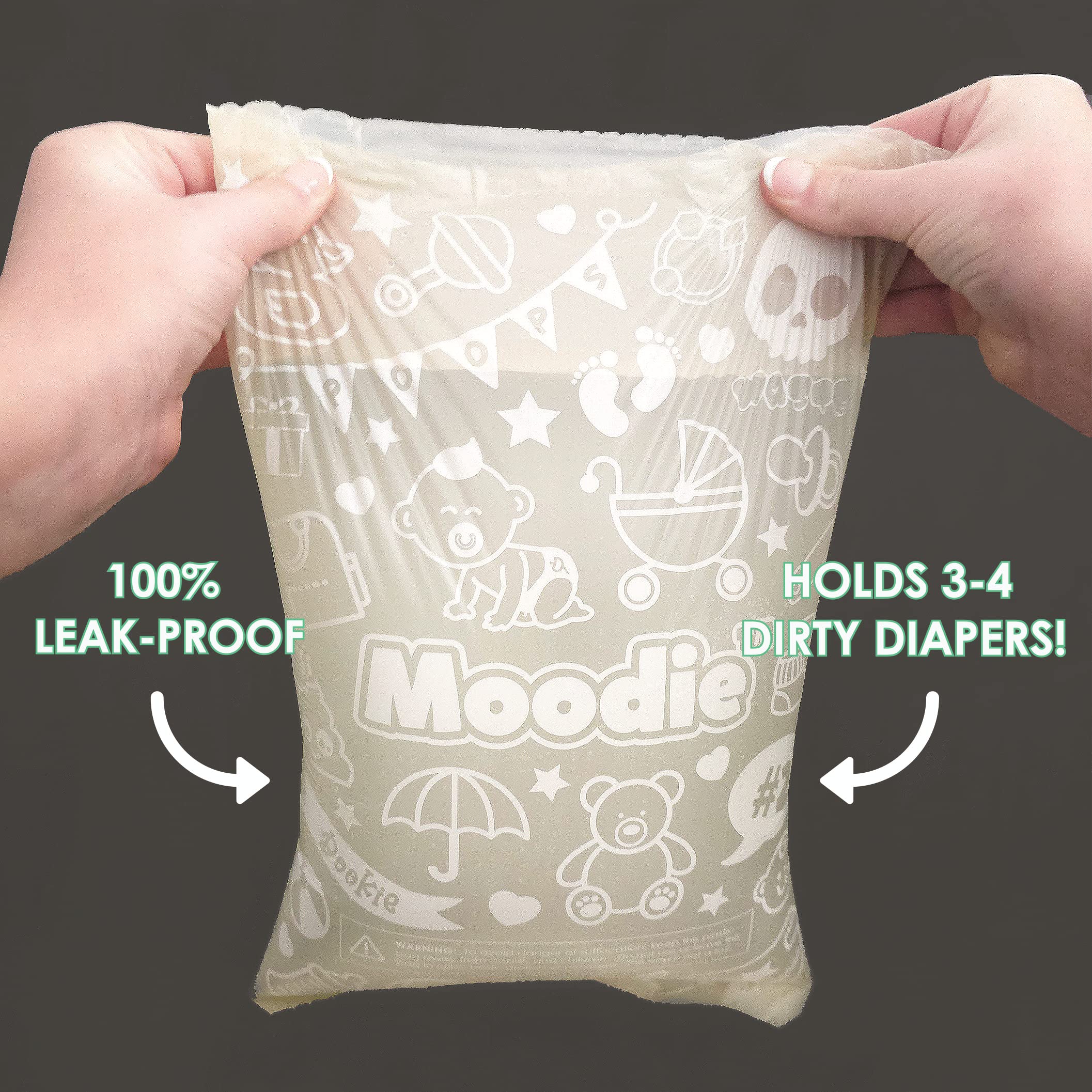 Moodie travel-friendly diaper dispenser suitable for errands and trips