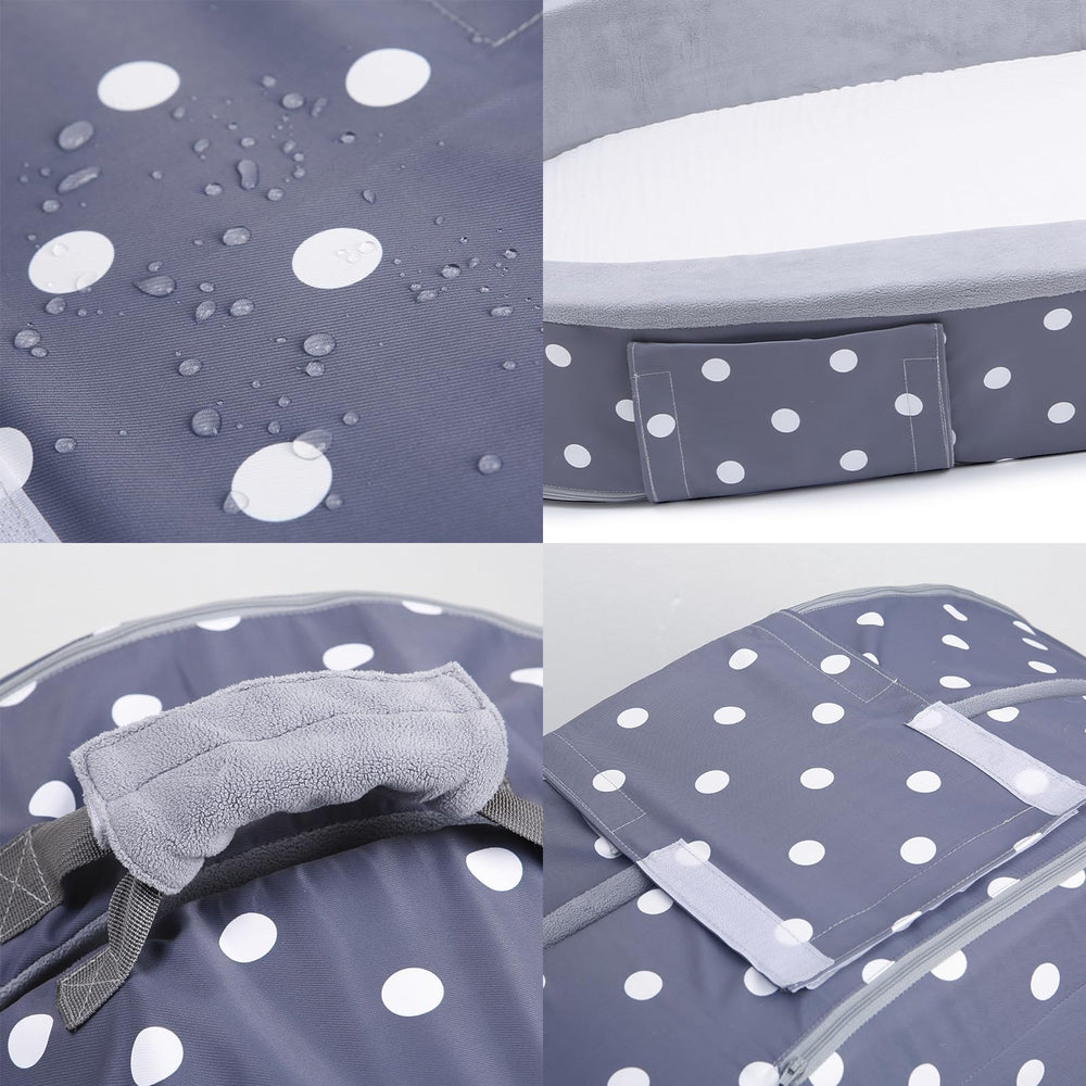 Mooedcoe washable covers with hidden zippers for easy cleaning.