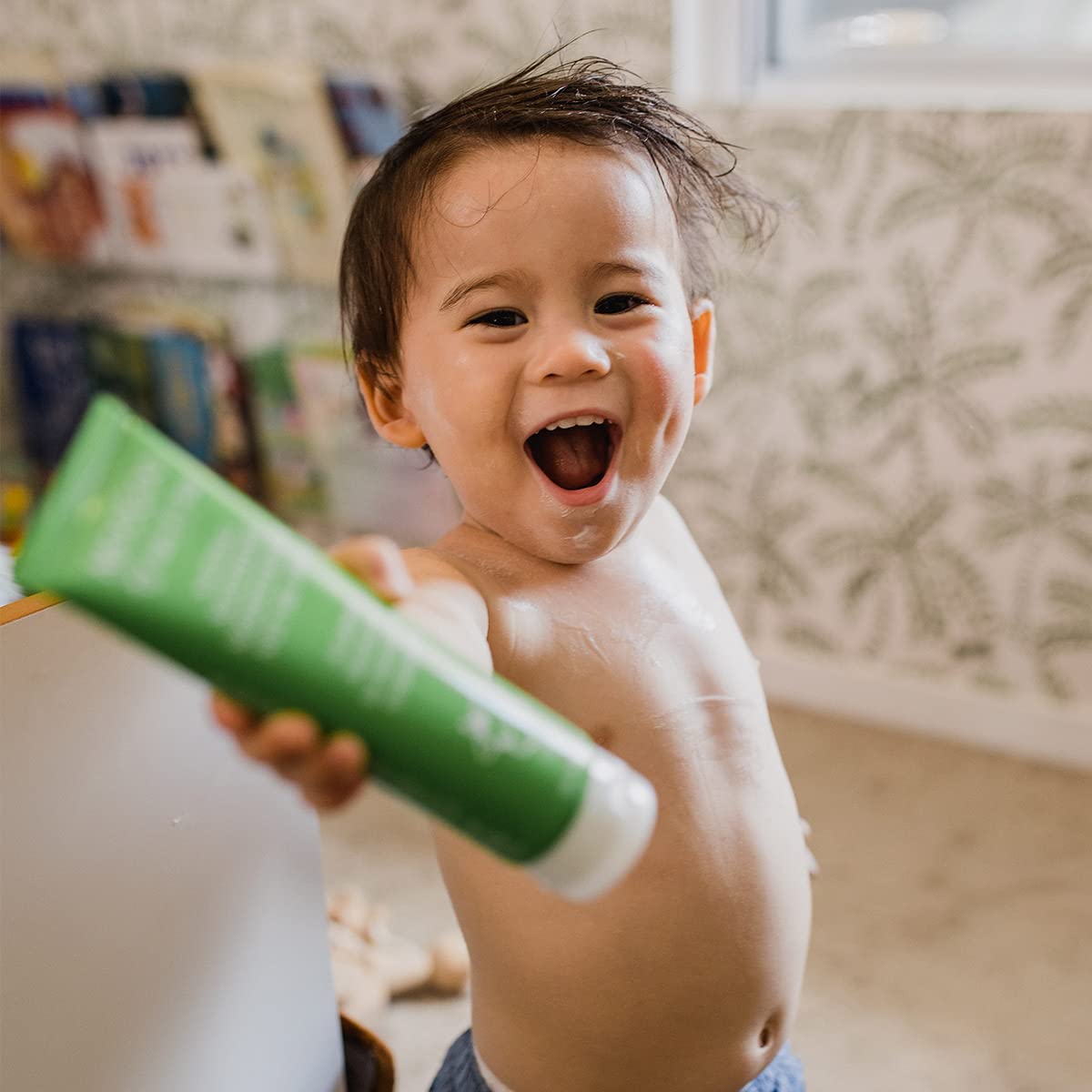 MooGoo Baby Moisturizer label highlights 10% MSM for nourished skin.