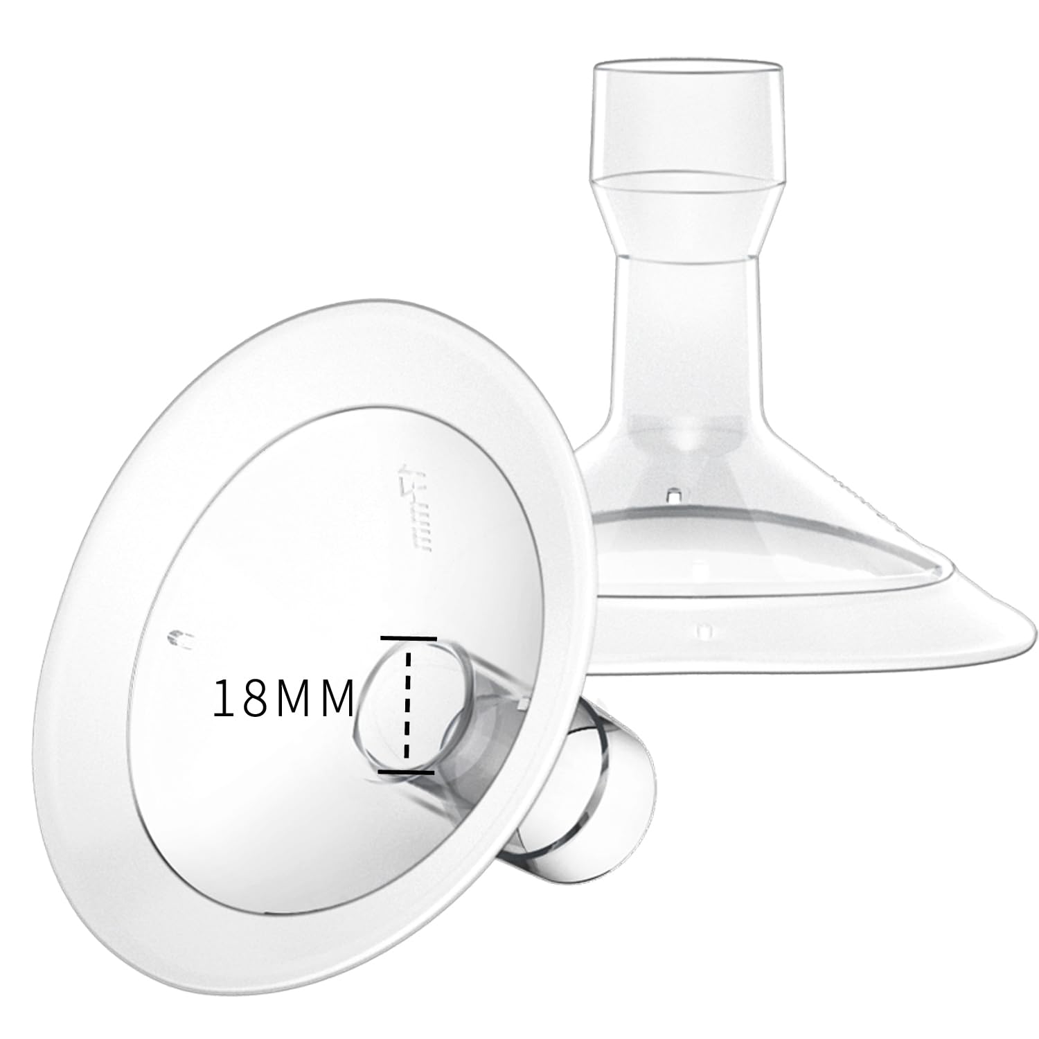 MOOMentaneous 18mm oval flange for Medela pump part, ergonomic and comfortable.