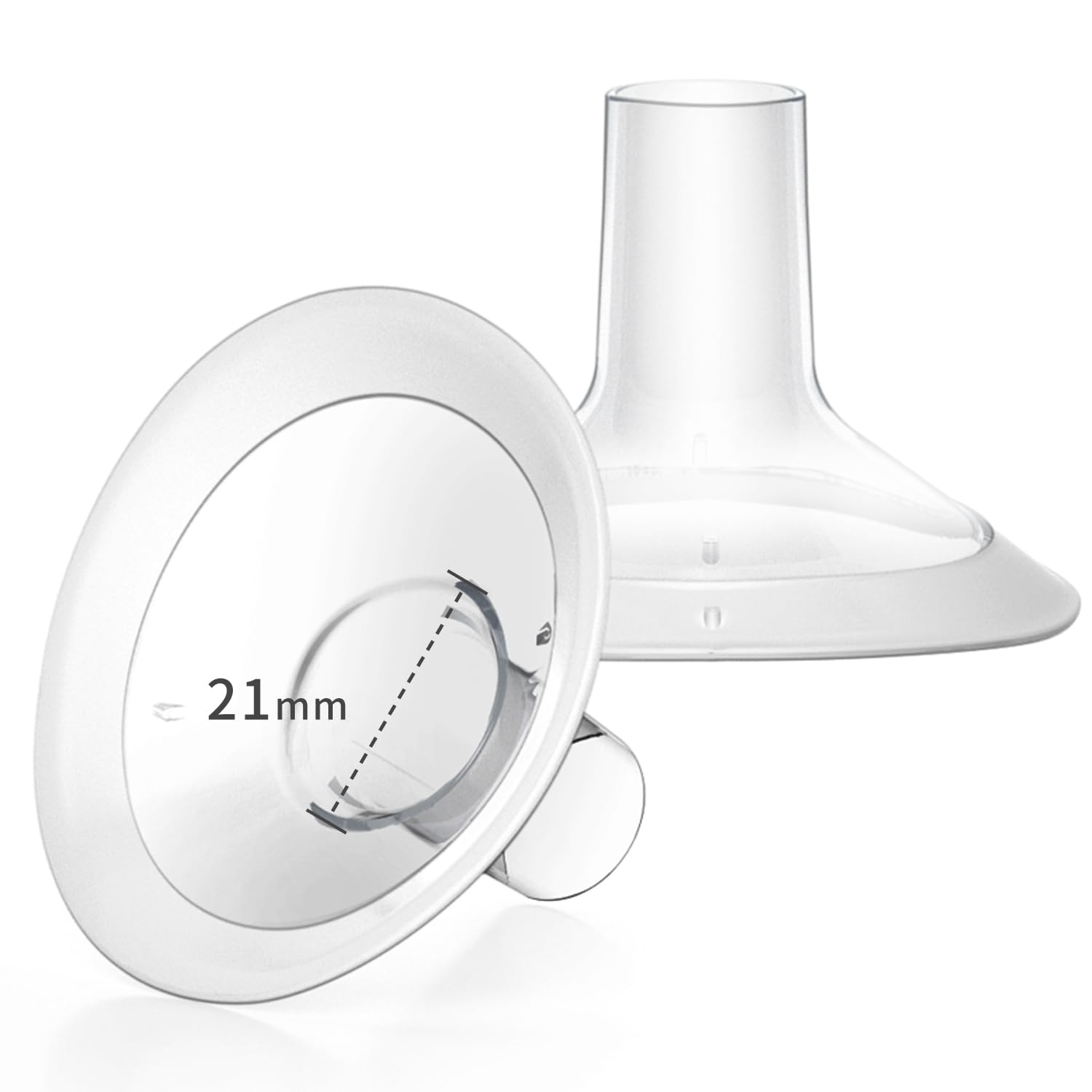 MOOMentaneous 21mm shields fit Medela-compatible pumps for a comfortable experience.