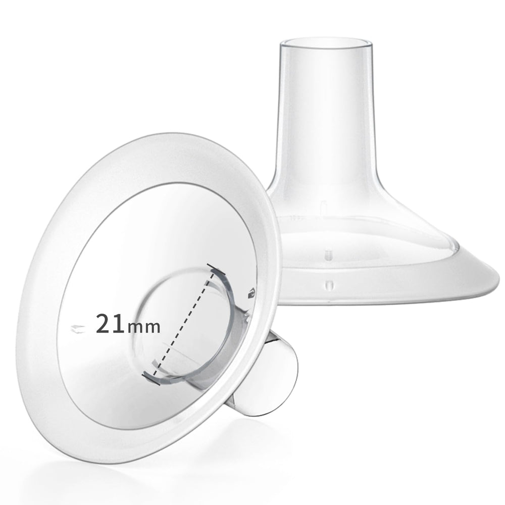 MOOMentaneous 21mm shields fit Medela-compatible pumps for a comfortable experience.