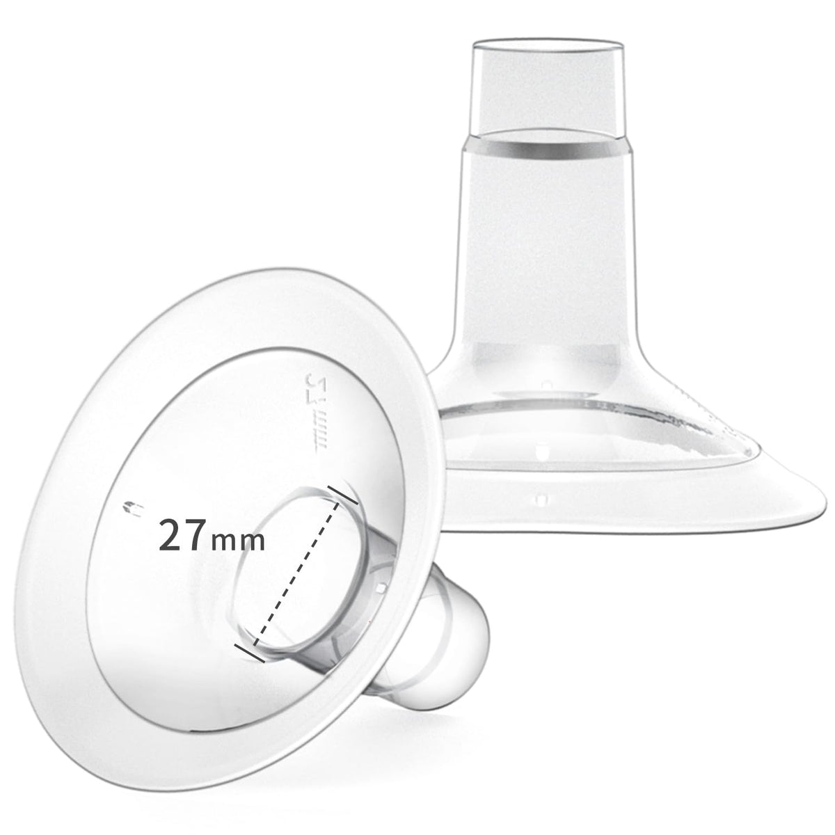 MOOMentaneous 27mm shield for Medela pumps offering comfortable fit.