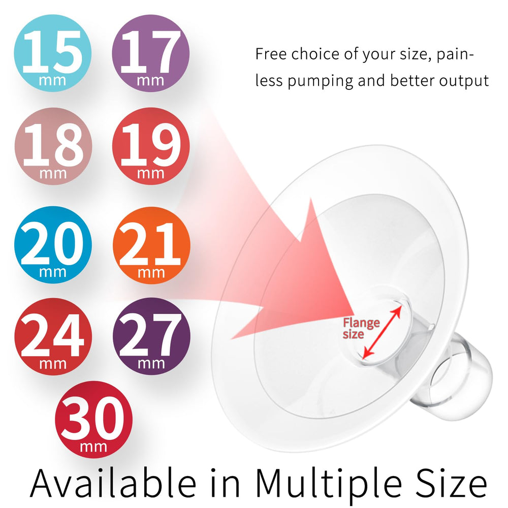 MOOMentaneous wide size range flange set for versatile fit (15–30mm).