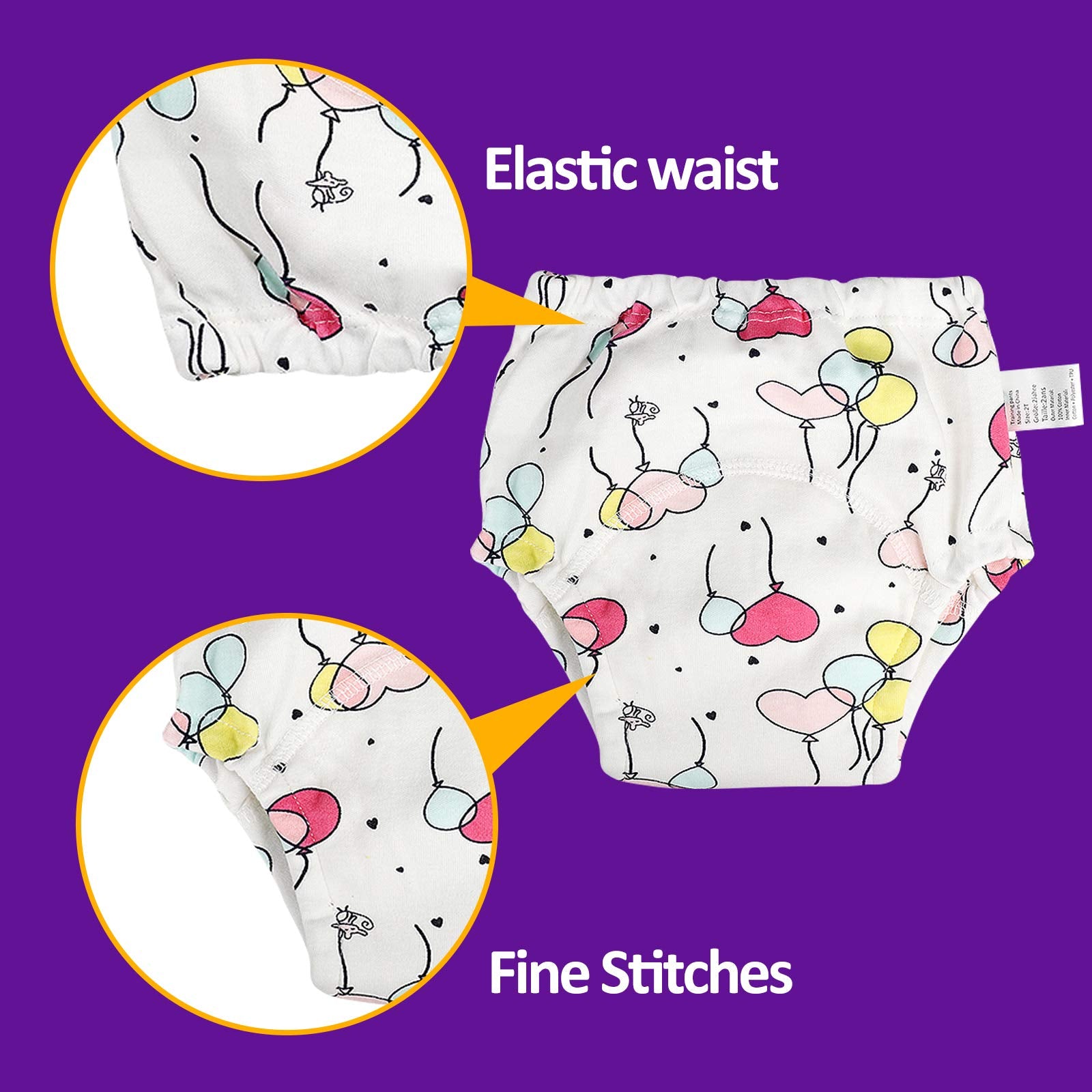 MooMoo Baby 6-pack training pants packaging highlighting reusable washable design