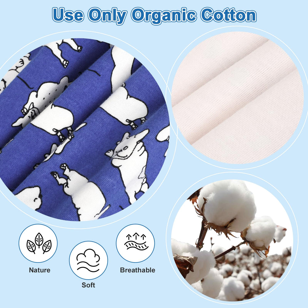 MooMoo Baby breathable cotton outer with TPU middle layer for light, comfortable protection